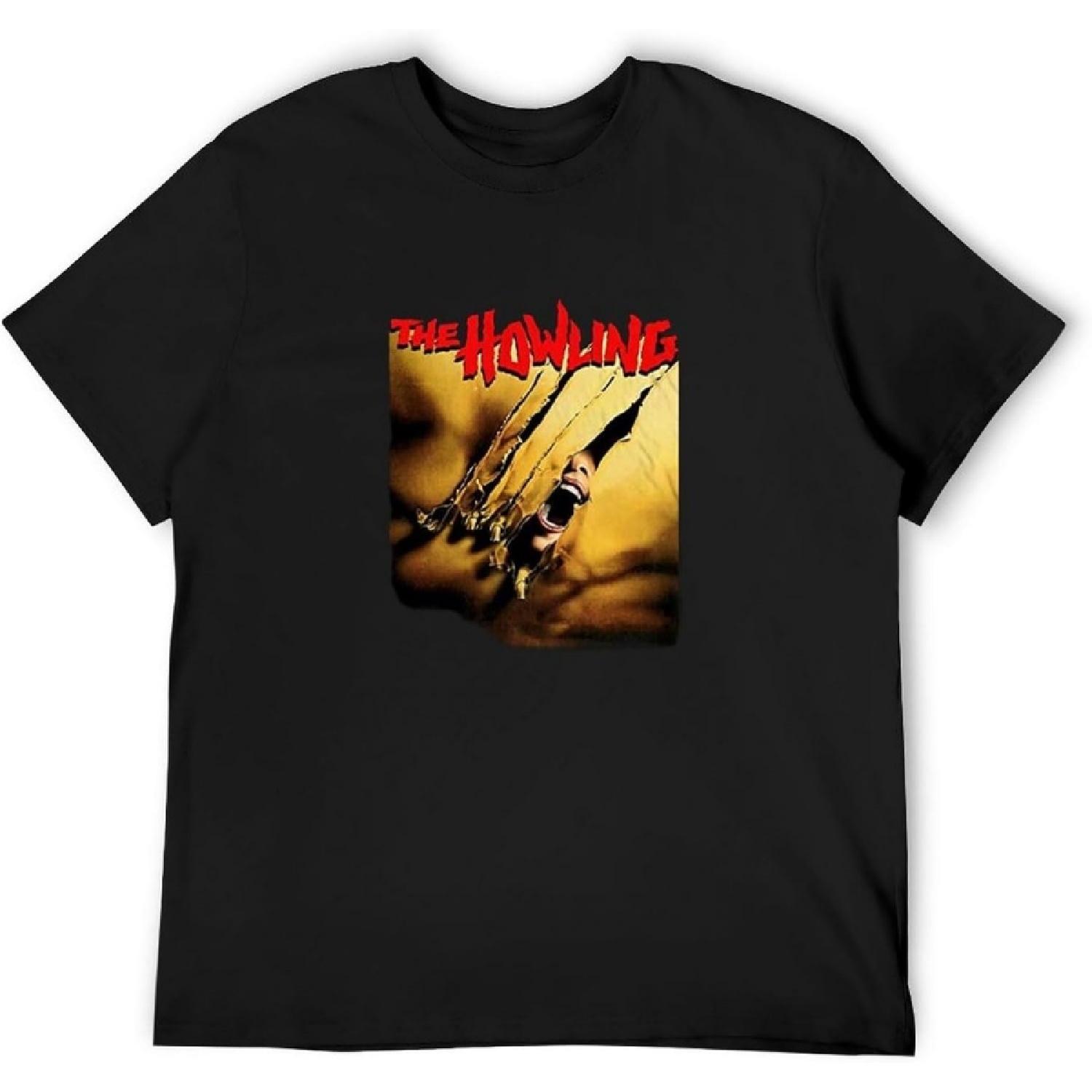 The Howling T Shirt Retro Horror 1980S Werewolf Movie 100% Cotton Graphic Tee for Men Black S