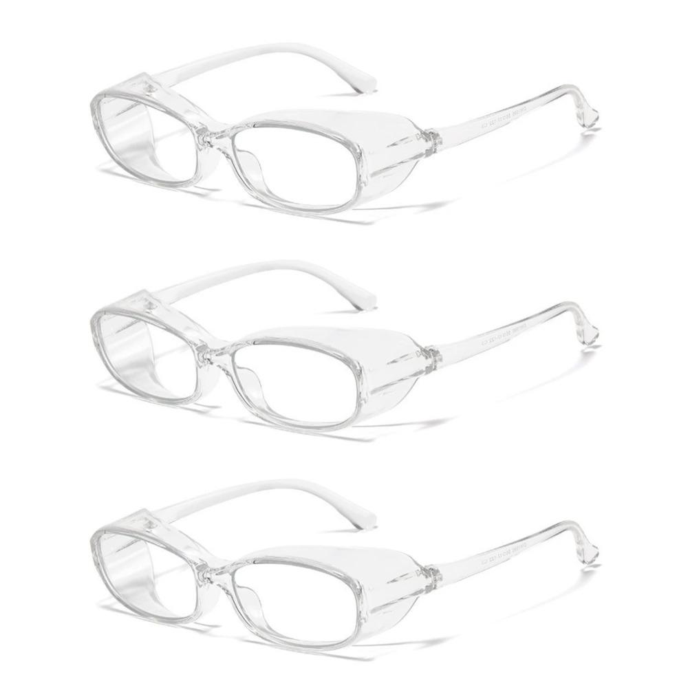 3 Stück Arbeitsschutzbrille Spritzschutz Winddicht Staubdicht Schutzbrille Optischer Linsenrahmen Für Forschung Radfahren Augenschutz