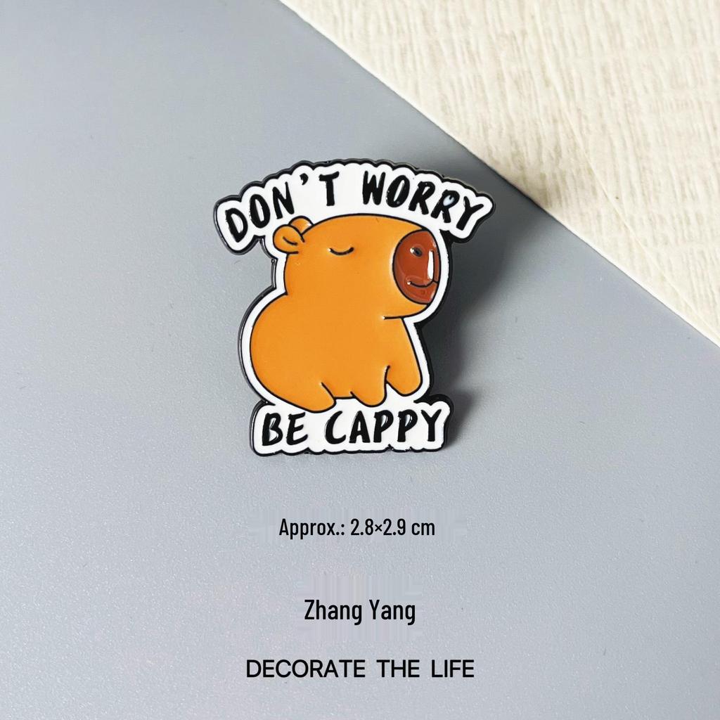 Broche Mignonne en Dessin Animé Capybara pour Sacs et Sacs à Dos