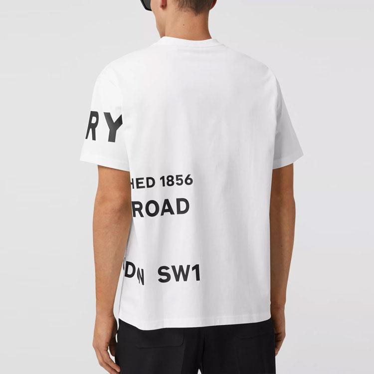 Burberry Men Horseferry-Print T-shirt White/Black 80406911
