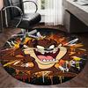1PC Tazma-nian Devil Spray Art Round Rug, Non-slip Chair Mat, Home Decor, Circle Carpet Perfect for Office, Bedroom, Living Room,Christmas gift