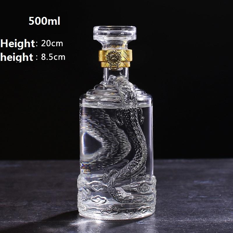 

500ml Glass Water Bottle Large Capacity with Cover for Water Drink Outdoor PortableTransparent Milk Juice Cup 500ml