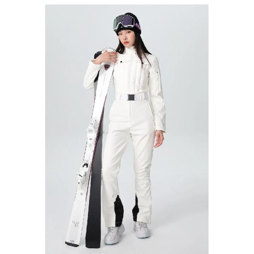 2025 Solid Body Fit Windproof Waterproof Ski Suit Outdoor Snowboard Sets Woman Thermal Breathable Snow Sports One Piece Clothing