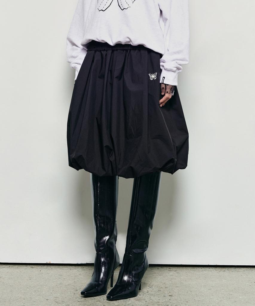 Nigaennikol Butterfly Volume Balloon Skirt_Black