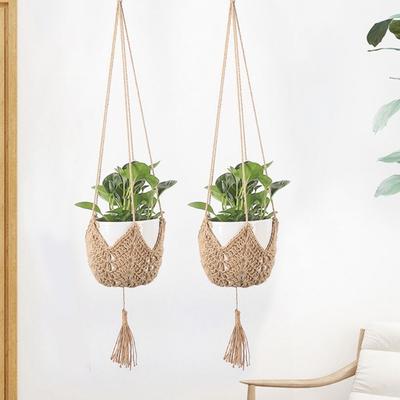 Sturdy Hanging Planter Hand Woven Plant Hanger Plant Stand Macrame Flower Pot Hanging Basket  Plant
