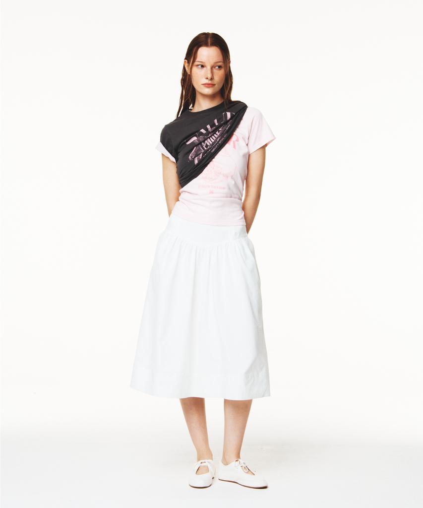 Seteo (W) Seersucker Hole Skirt White