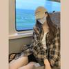 Plaid shirt jacket women's spring and autumn 1116 new summer thin design sense niche long-sleeved top sunscreen shirt
