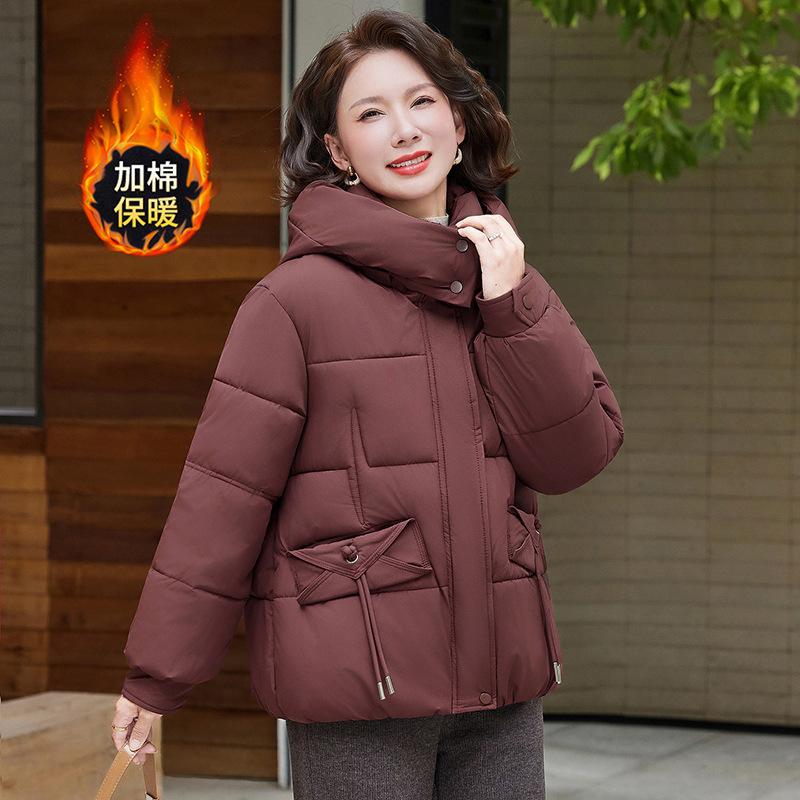 

Removable hat cotton clothes women s winter new small short cold cotton clothes warm jacket thickened women s clothing 4XL recommends 140-77.5kg