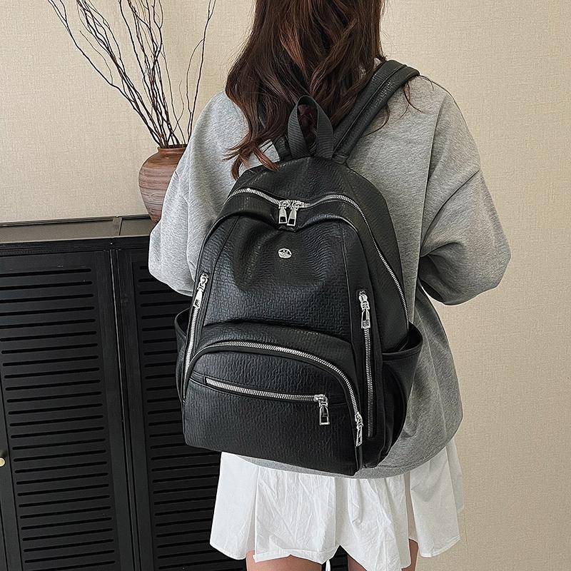 Soft Leather Backpack Women's Multi-Functional Travel Backpack