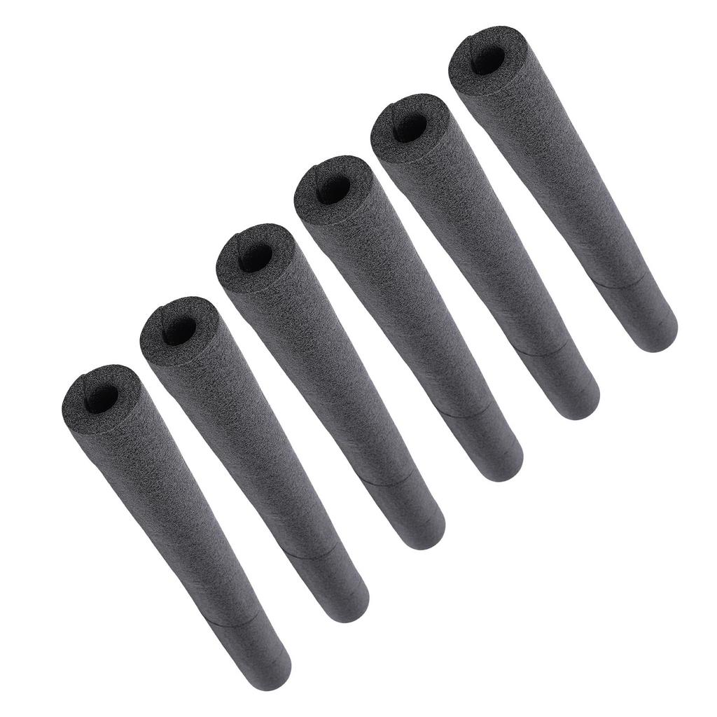 6pcs Foam Pipe Covers Black   Spiral Cuttable Multi Purpose Pipe Insulation Foam Tube for Swimming Pool Handle Water Pipe Exercise Machine Handle