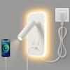 LED Wall Lamp - Awekliy - 3 In 1 - Bedside Reading Light - USB Charging Port - Adjustable Lighting