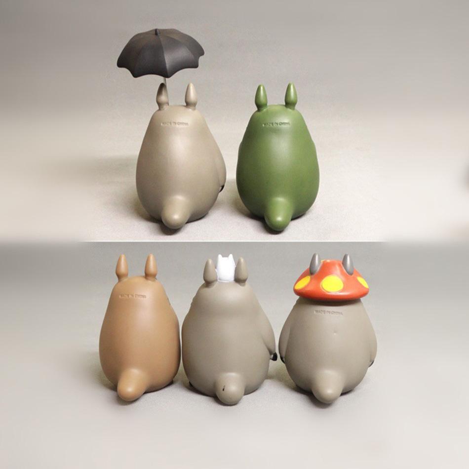 5Pieces Cartoon Totoro Figure Statue Ensemble Cute Room Decorations Kawaii Fashion Kid's Toy Collectible Kids Gift