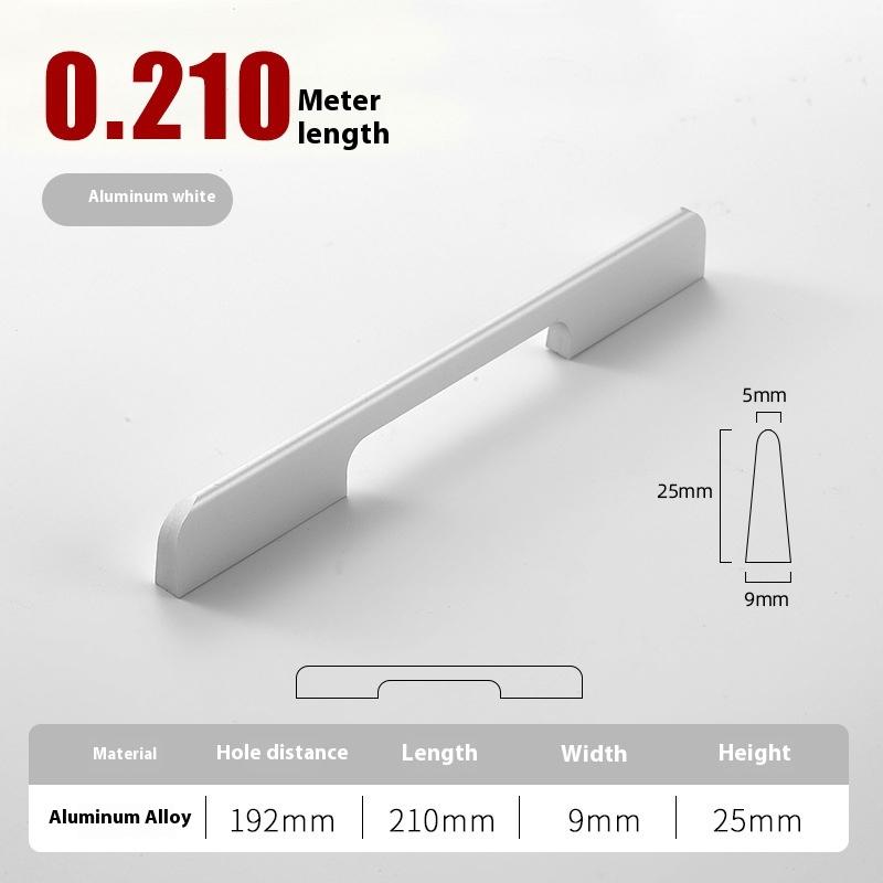 Solid Black Lengthening One Meter Cabinet Long Handle Modern Simple Lengthening Cabinet Door Handle