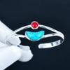 Turquoise Gemstone Handmade Cuff Bangle 925 Sterling Silver Cuff Bangle, Red Coral Bracelet For Wife , Unisex Bangle, Christmas Day Gift