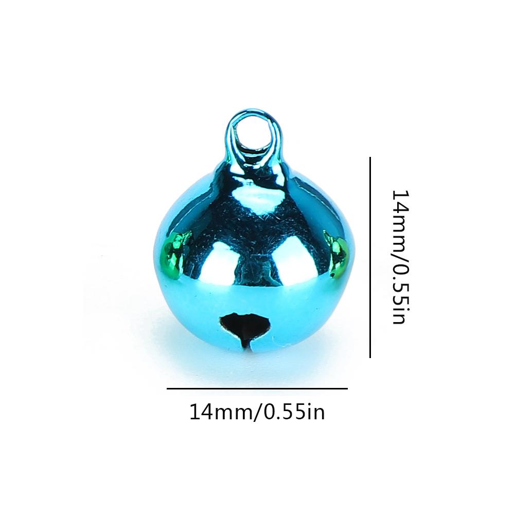 50Pcs Small Metal Bell Colourful Paint Christmas Jingle Bells Key Pendant Party DIY Beads