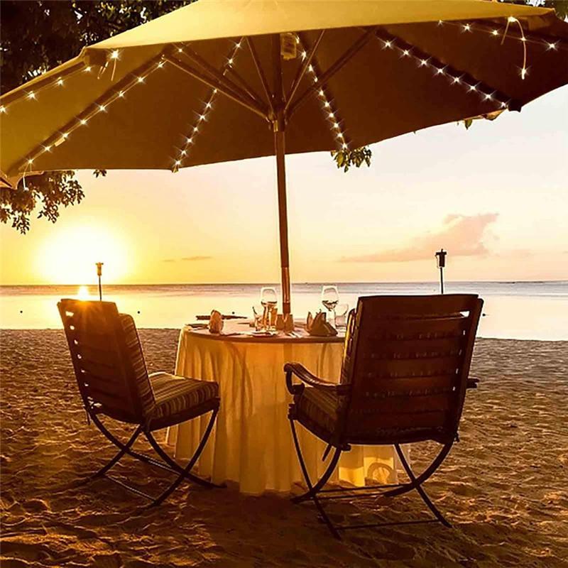 Good-Solar Umbrella Lights With Remote Control, Solar Powered Patio LED Umbrella Lamp With Clip For Garden, 8 Modes 104 LED