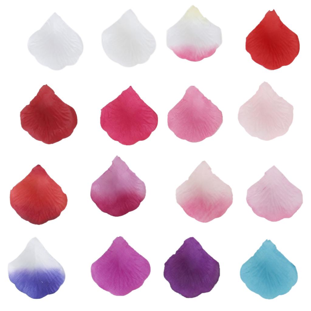 100pcs Artificial Silk Rose Petals Wedding Decoration Flowers Gradual Deep pink