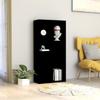 VidaXL Contemporary Black Chipboard Bookcase with 7 Shelves