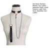 Yousheng Women Faux Leather Collar Leash Chain Decor Adjustable Erotic Lover Necklace Cosplay Nightclub Party Choker Individual Neck Jewelry