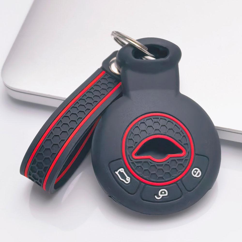 Key Shell Cover for BMW Cooper Roadster R55 R56 R57 R58 R59 with Keychain Protective Accessory Key Fob Protection Replacement Daily Use