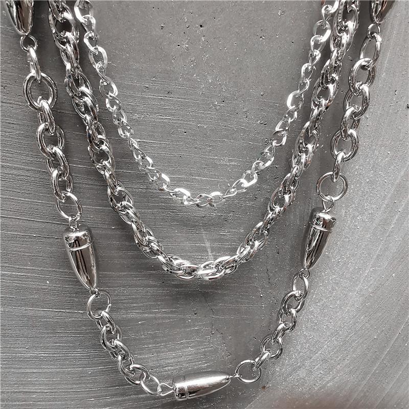 2019 New Punk Metal Hip Hop Bullet Chain Pants for Stage Performance