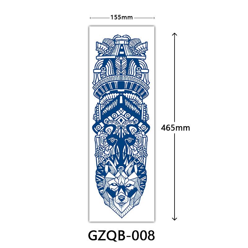 Herbal Tattoo Stickers, Semi-Permanent Tattoo Stickers, Herbal Juice Full Arm Tattoo Stickers
