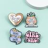 Cartoon Flower Girl Brooch: Heart & Letter Design for Backpack or Clothing