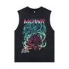 European And American High Street Retro Washed Old Rock Sweat Vest Couple Casual Direct Injection Printing Sleeveless T-Shirt Men