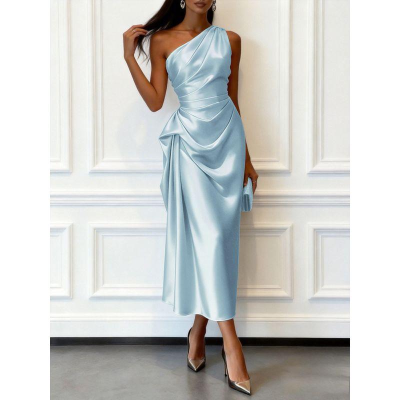 High Elasticity Satin Sleeveless Long Dress