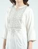 MONTE CARLO Women's Regular Fit Self Designed Round Neck 3/4 Sleeve Kurti