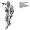 Classic Armor Plate Decor for Garden Medieval Knight Bookshelf Decor, Silver-Finished Armored Statue, Fantasy Home Vintage Style Figurine Room Office