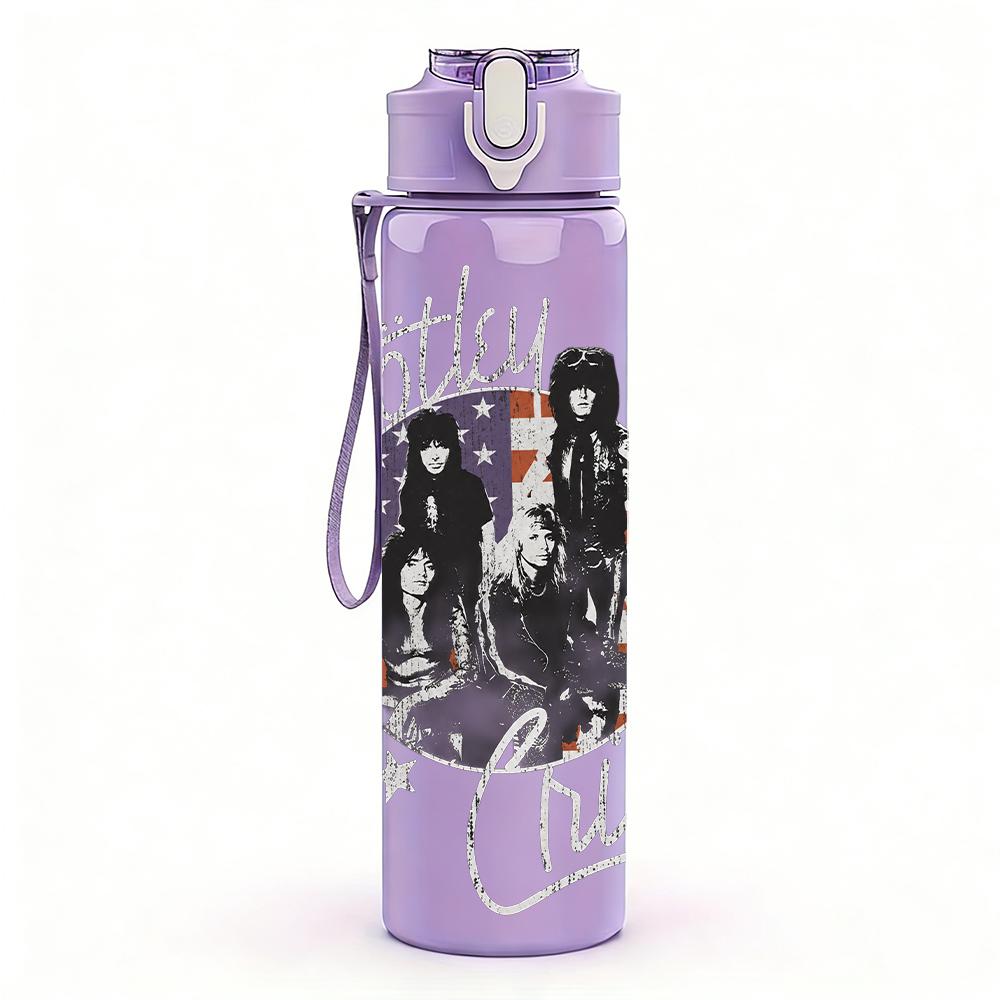 1PC Dark Rock Band Vintage Collage Portrait Print 750ml Portable Sports Water Bottle Leakproof Gym Outdoor Travel Drink Cup