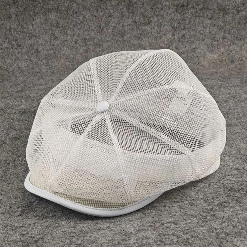 2024 Wiosna Lato Chłodna Siatkowa Baretka Ośmiokątny Kapelusz Damski Czapka Ivy Męska Duży Rozmiar Czapki Newsboy M L XL
