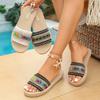 Women's Slippers Outdoor Flat Designer Shoes Women Large Size Bohemian Ethnic Sandals Tassel Beach Slippers Slides Women