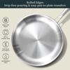 LMETJMA 304 Stainless Steel Frying Pan Oven Safe Chef's Pan Induction Skillet NonStick Egg Steak Cooking Pan Kitchen Cookware