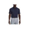Under Armour Striped Print Golf Polo Shirt Men Tops Midnight-Navy 1351130-410