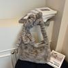 Casual commuter tote bag women's autumn new high-end texture plush personalized shoulder armpit bag