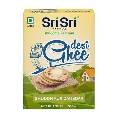 Sri Sri Tattva Shuddhta ka naam Desi Ghee - 500ml Shuddh Aur Danedar na lepsze trawienie i odporność (500 ml)
