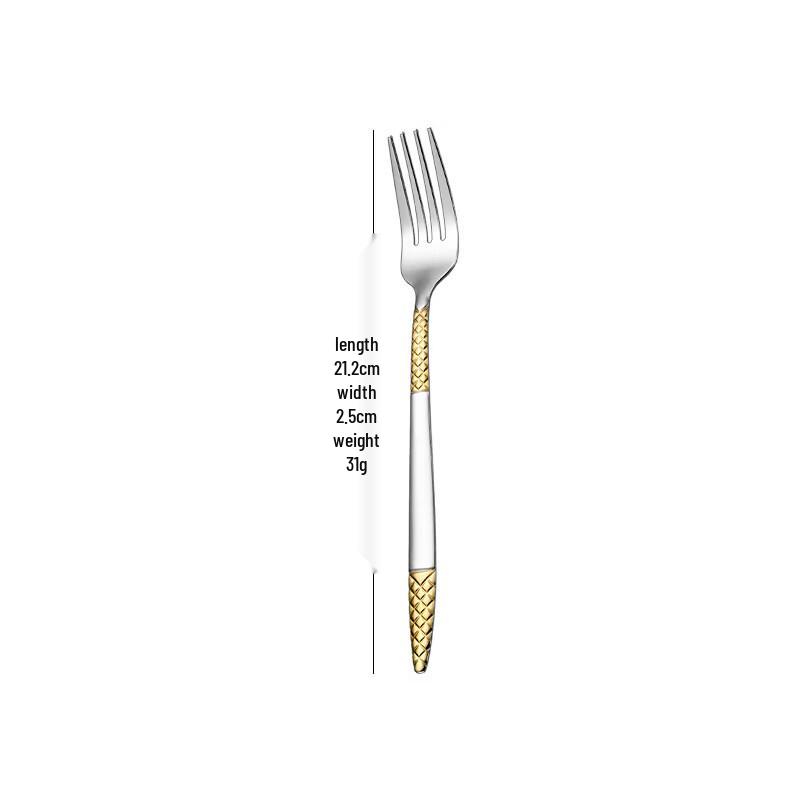 Abay 304 Stainless Steel Gold Plated Dinner Forks