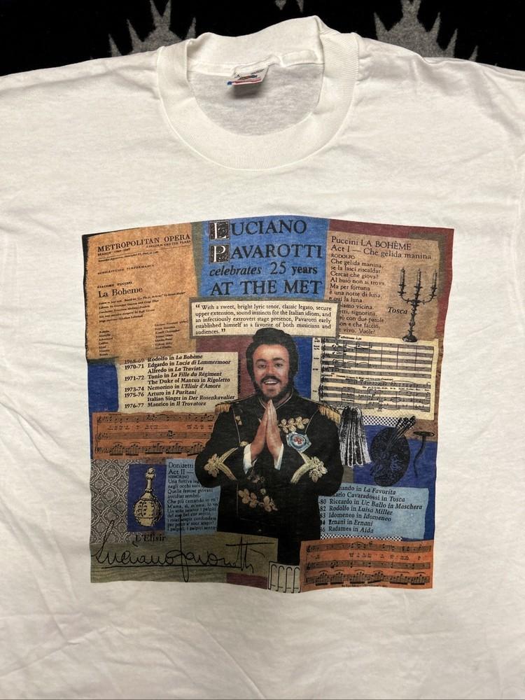 VINTAGE Luciano Pavarotti CELEBRATES AT METROPOLITAN OPERA NEW YORK CITY SHIRT Unisex T-Shirt XXXL