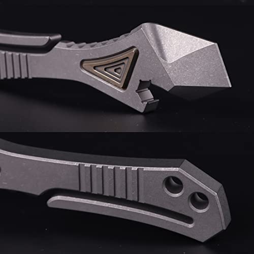 Hamans EDC Prybar Tool, Titanium Prybar, EDC Pocket Bottle Opener, Portable Multi-Tool