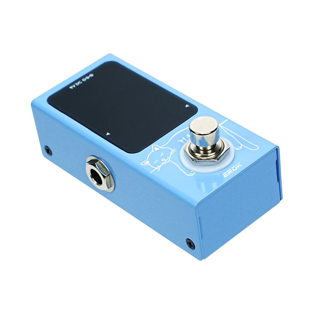 EROK Mini Chromatic Tuner Pedal Effect LED Display True Bypass Guitar Tuner for Guitar Bass Accessories Musical Instrumen