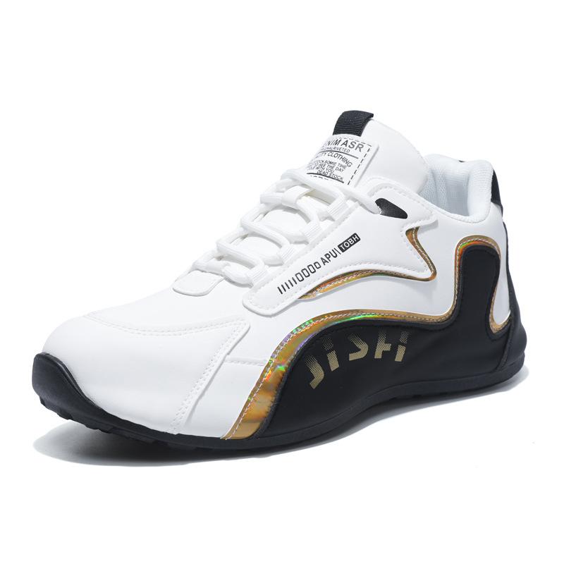 Spring new men's shoes fashionable versatile leather sports casual shoes fattening inner height increasing travel shoes soft-soled shoes