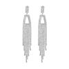 Luxury Super Flash Full Diamond Long Fringed Earrings