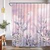 Elegant Pastel Floral Print Waterproof Shower Curtain - Stylish, Durable & Easy-Care Choice for Romantic Bathroom Decor