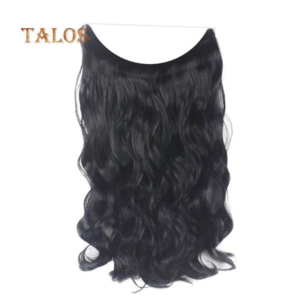 TBH Women Long Straight Curly Wig Full Head Hairpiece Clip Hair Extensions