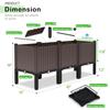 Outdoor Raised Garden Bed with Legs Planter Box for Vegetables/Herbs 47x15x19in Wooden Garden Box with Drain Outlet Easy Assemb