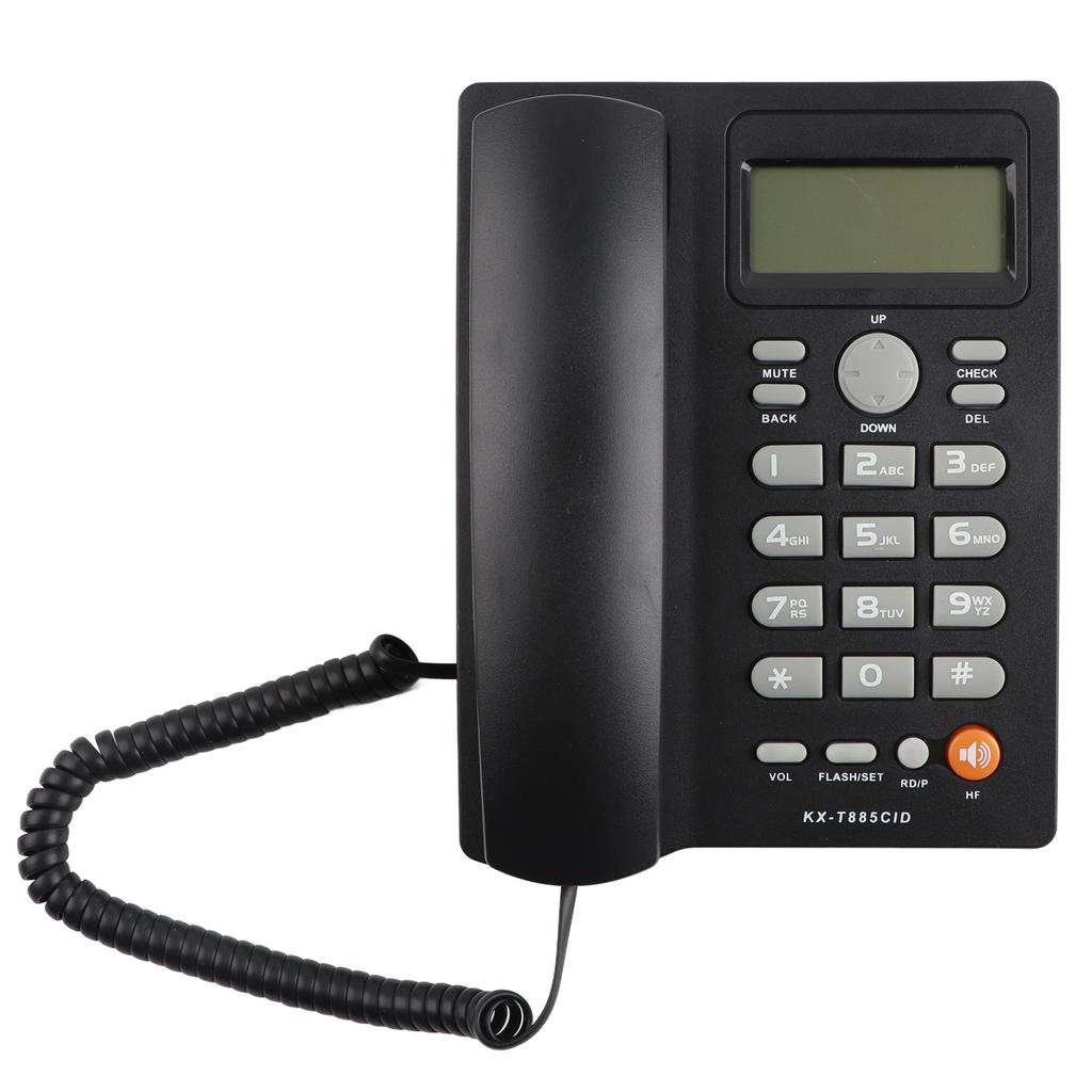Caller ID Telephone Hands Free Calling Home Office Hotel Landline Phone English (Black)