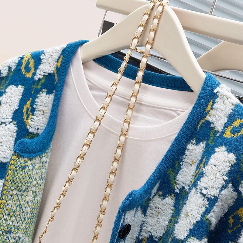 Sibaishi Women's Casual Colorblock Knit Sweater