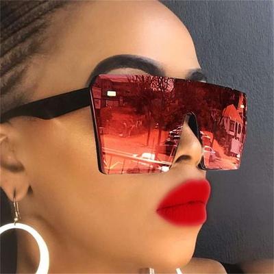 Fashion Oversize Square Sunglasses Women Retro Flat Top Gradient Glasses Men Eyewear Sunglasses Women